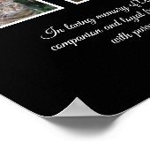 Elegantes Black Pet Poster mit 9 Foto Slots (Ecke)