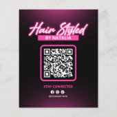 Elegantes Black Pink Hair Salon Foto 2025 Buchung Flyer (Hinten)