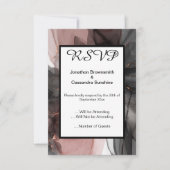 ELEGANTES BLACK PINK-UAWG EINLADUNG (Vorderseite)