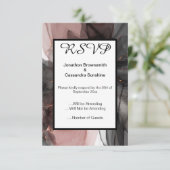 ELEGANTES BLACK PINK-UAWG EINLADUNG (Stehend Vorderseite)