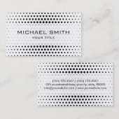 Elegantes Black Polka Dot Pattern Visitenkarte (Vorne/Hinten)