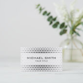 Elegantes Black Polka Dot Pattern Visitenkarte (Stehend Vorderseite)