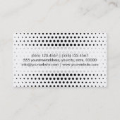 Elegantes Black Polka Dot Pattern Visitenkarte (Rückseite)