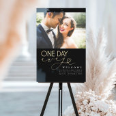 Elegantes Black Probe Dinner Willkommen Foto Acrylschild