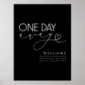 Elegantes Black Probe Dinner Willkommenszeichen Poster (Vorne)