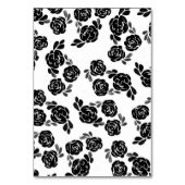 Elegantes Black Rose Menü Tischnummer (Rückseite)