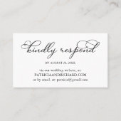 Elegantes Black Script Wedding Online UAWG Visitenkarte (Vorderseite)