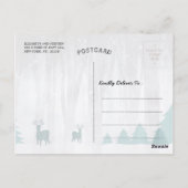 Elegantes Black Script Weihnachts-Neujahrsfest-Par Postkarte (Rückseite)