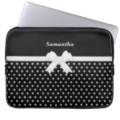 Elegantes Black & Silver Gray Diamonds Notebook Laptopschutzhülle (Vorderseite)