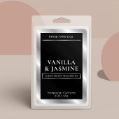 Elegantes Black & Silver Packaging Wax Melts Label Lebensmitteletikett