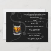 Elegantes Black Silvester Party Einladung (Vorderseite)