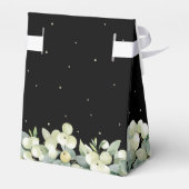 Elegantes Black Snowberry+Eukalyptus Brautparty Geschenkschachtel (Rückseite)