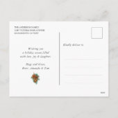 Elegantes Black Snowflake Foto Weihnachten (Rückseite)