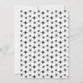 Elegantes Black Snowflake Weihnachts-Brautparty Einladung (Rückseite)