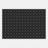 Elegantes Black Snowflake Weihnachtsgeschenk Geschenkpapier Set (Vorderseite 2)