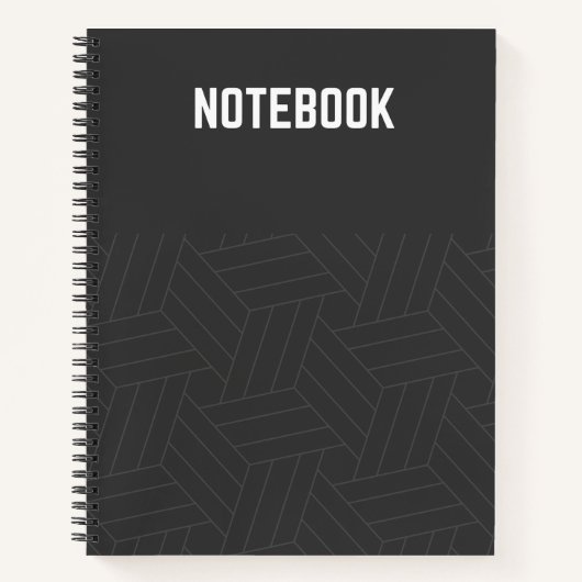 Elegantes Black Spiral Notebook Notizblock (Vorderseite)