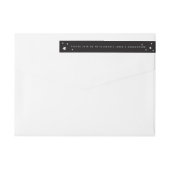 Elegantes Black Stars Wraparound Address Label (Rückseite)