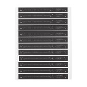 Elegantes Black Stars Wraparound Address Label (Bogen)