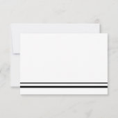 Elegantes Black Stripes Begräbnis Beileid Vielen D Einladung (Rückseite)