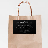 Elegantes Black Wedding Willkommensgeschenk Rechteckiger Aufkleber