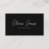 Elegantes Black & White Boho Branding Modernes Tre Visitenkarte (Vorderseite)