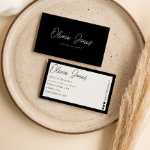 Elegantes Black & White Boho Branding Modernes Tre