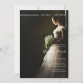 Elegantes Black & White Bride Foto Brautparty Einladung (Vorderseite)