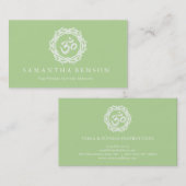 Elegantes Black & White Mandala Art Logo Yoga Visitenkarte (Vorne/Hinten)