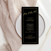 Elegantes Black & White Wedding Menü mit Skript Menükarte