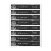 Elegantes Black & White Wedding Rücksendetikett (Bogen)