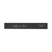 Elegantes Black Wraparound-Rücksendezeichen (Person)
