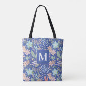 Elegantes Bläschen-Blume-Leaf-Monogramm Tasche (Rückseite)