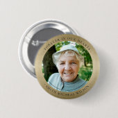 Elegantes Blassgoldgeflecht Beileid Gedenkstätte F Button (Vorne & Hinten)