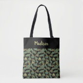 Elegantes Blattdesign Botanisch Tasche (Vorderseite)
