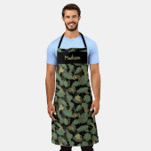 Elegantes Blattdesign Botanische Küche Schürze (Getragen)