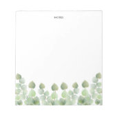 Elegantes Blätter der Eukalyptus-Zweigstelle Notizblock (Vorderseite)