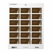 Elegantes Blätter Erntedank-Adressetikett Adressaufkleber (Vorne)