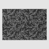 Elegantes Blätter Schwarzweißpapier Seidenpapier (Vorderseite)