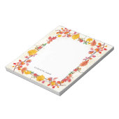 Elegantes Blätter Wasserfarbe Herbst nach Maß Notizblock (Rotiert)