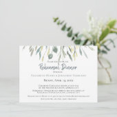 Elegantes Blätter Wasserfarben Moderne Probe Einladung (Stehend Vorderseite)