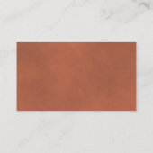 Elegantes Blätter Wasserfarben Terracotta auf dem Visitenkarte (Rückseite)