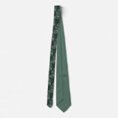 Elegantes Blattmuster Dunkelgrün Krawatte (Rückseite)