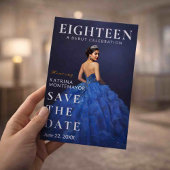 Elegantes Blau 18. Speicherdatum