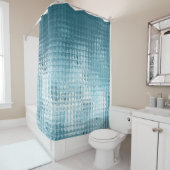 Elegantes Blau Abstrakt: Schöner Hintergrund Duschvorhang (Beispiel)