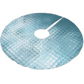 Elegantes Blau Abstrakt: Schöner Hintergrund Polyester Weihnachtsbaumdecke (Schrägansicht)