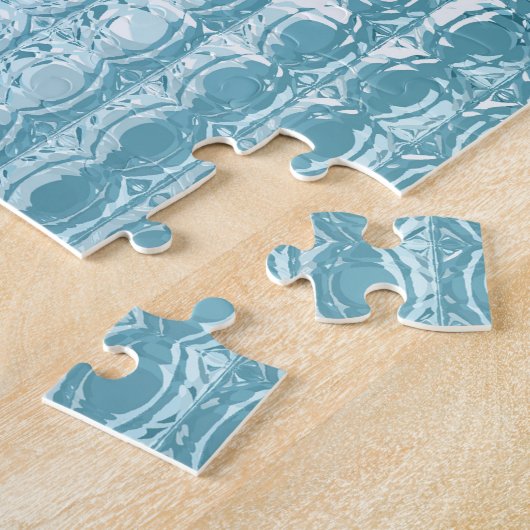 Elegantes Blau Abstrakt: Schöner Hintergrund Puzzle (Seite)