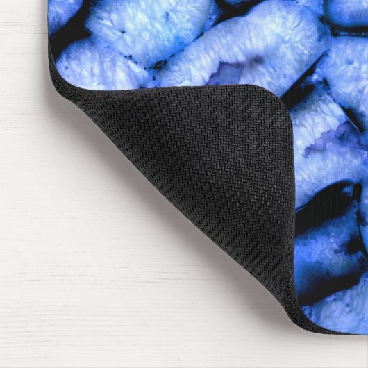 Elegantes Blau agiert blaue Edelsteine blaues Quar Mousepad (Ecke)