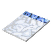 Elegantes Blau agiert blaue Edelsteine blaues Quar Notizblock (Rotiert)