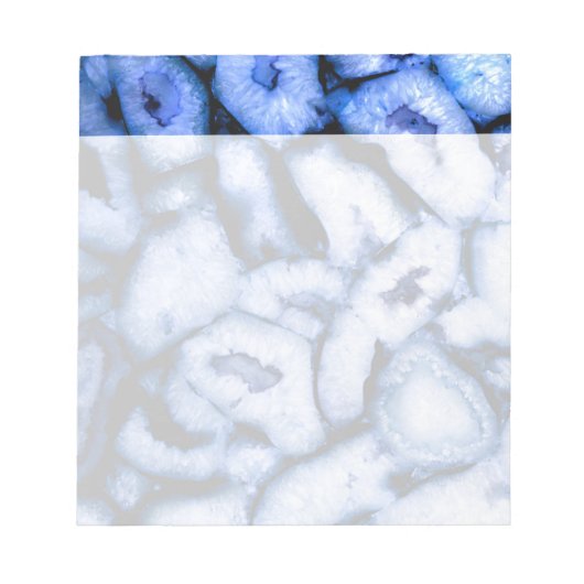 Elegantes Blau agiert blaue Edelsteine blaues Quar Notizblock (Vorderseite)