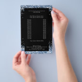 Elegantes Blau auf beiden Seiten Flyer (Handgriff)